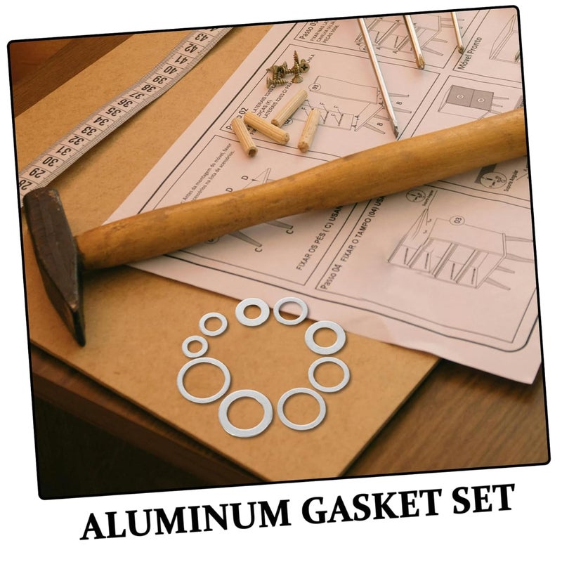 200Pcs Aluminum Oil Drain Plug Crush Washers High Temperature Leakproof Gaskets with Storage Box - Image 3